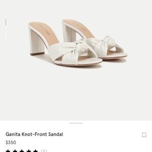 Veronica Beard Ganita Knot-Front Sandal - White Heel
